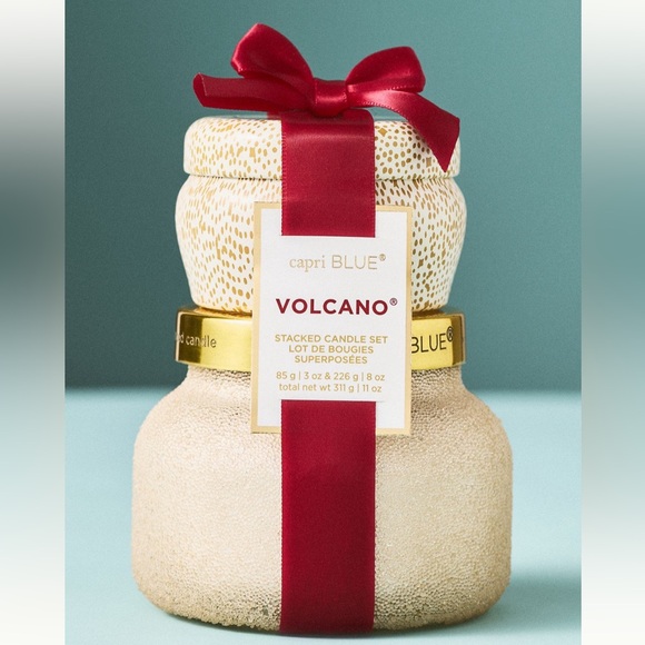 Anthropologie Other - Anthropologie Capri Blue Stacked Volcano Candle Gift Set | NIB